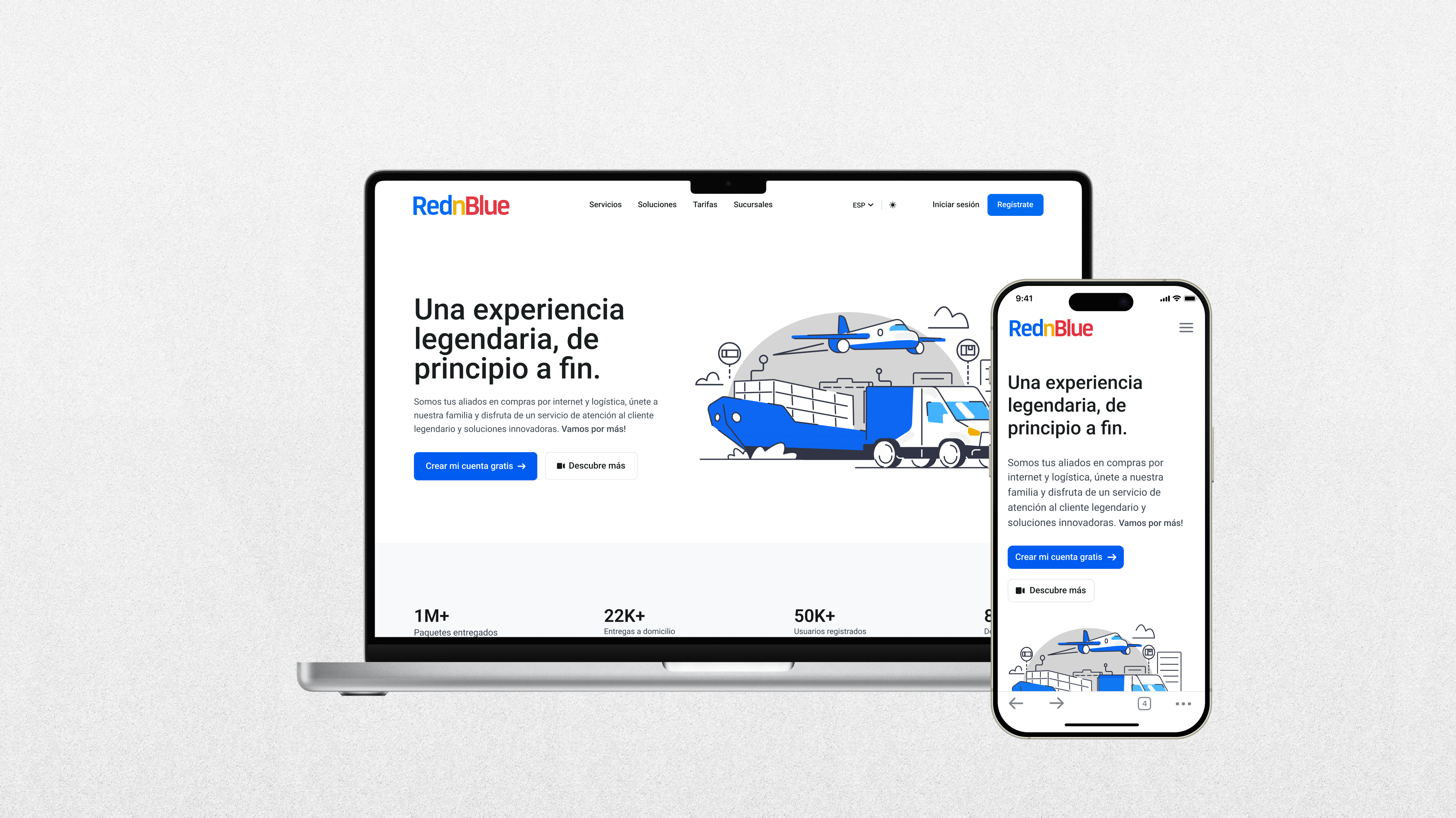 Responsive website Redesign - RednBlue